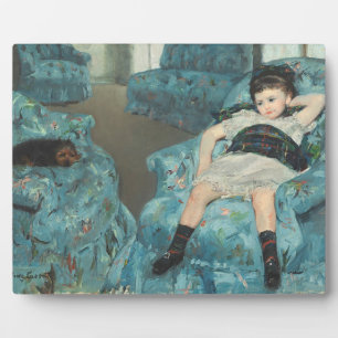 Little Girl in a Blue Armchair, 1878 (oi Plaque