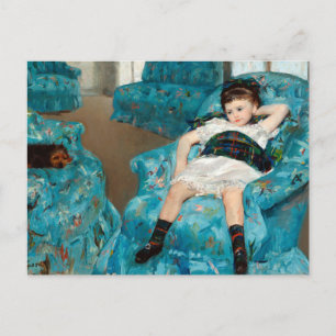 Little Girl in a Blue Armchair by Mary Cassatt Postcard