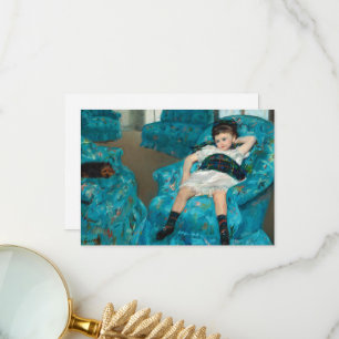 Little Girl in a Blue Armchair by Mary Cassatt Thank You Card