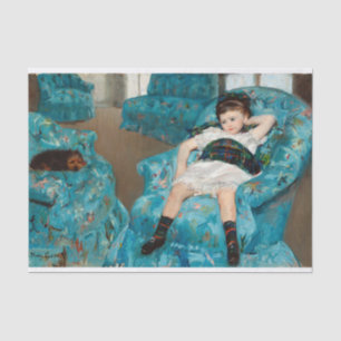Little Girl in a Blue Armchair by Mary Cassatt Tissue Paper