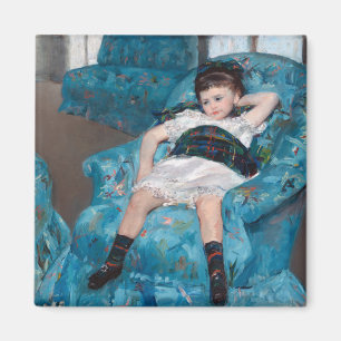 Little Girl in a Blue Armchair, Cassatt Magnet