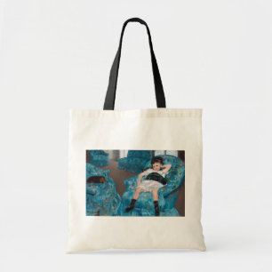 Little Girl in a Blue Armchair, Cassatt Tote Bag