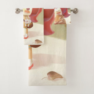 Little Girl Lost in the Forest Bath Towel Set