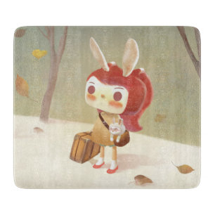 Little Girl Lost in the Forest Cutting Board