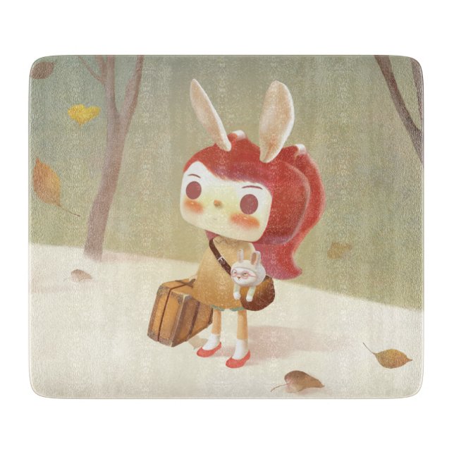 Little Girl Lost in the Forest Cutting Board (Front)