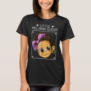 Little Girl Melanin  Black History Magic T-Shirt