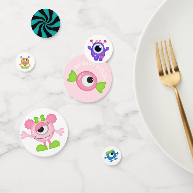 Little Girl Monster themed Party Confetti (Group)