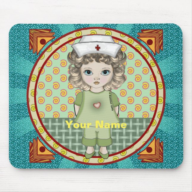 Little girl nurse  mouse pad (Front)