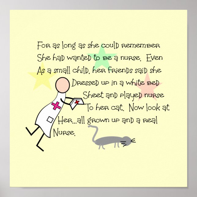 "Little Girl Nurse"  Story Art Print--Frameable Poster (Front)