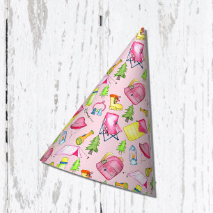 Little Girl One Happy Camper First Birthday Party Hat