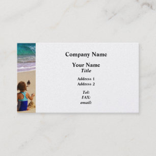 Little Girl Playing in the Sand - Platinum Business Card