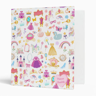 Little Girl Pretty Princess Fairy Tale Pattern Binder