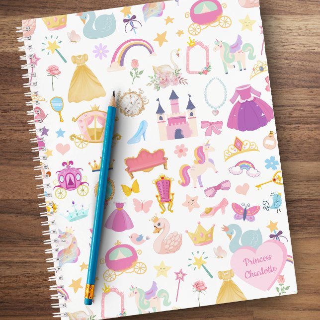 Little Girl Pretty Princess Fairy Tale Pattern Notebook (Creator Uploaded)