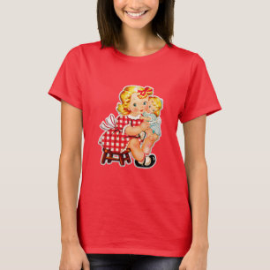 Little girl retro vintage doll child T-Shirt