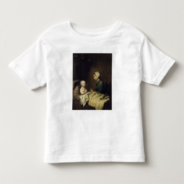 Little Girl Saying Her Prayers in Bed Toddler T-shirt (Front)
