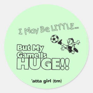 Little girl SOCCER Classic Round Sticker