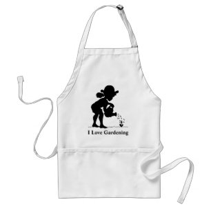 Little girl watering seedling - I Love Gardening Standard Apron