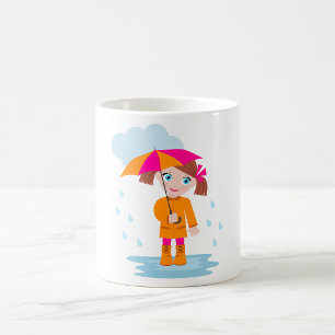 Little Girl With An Umbrella Mug