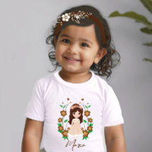 Little girl with flowers