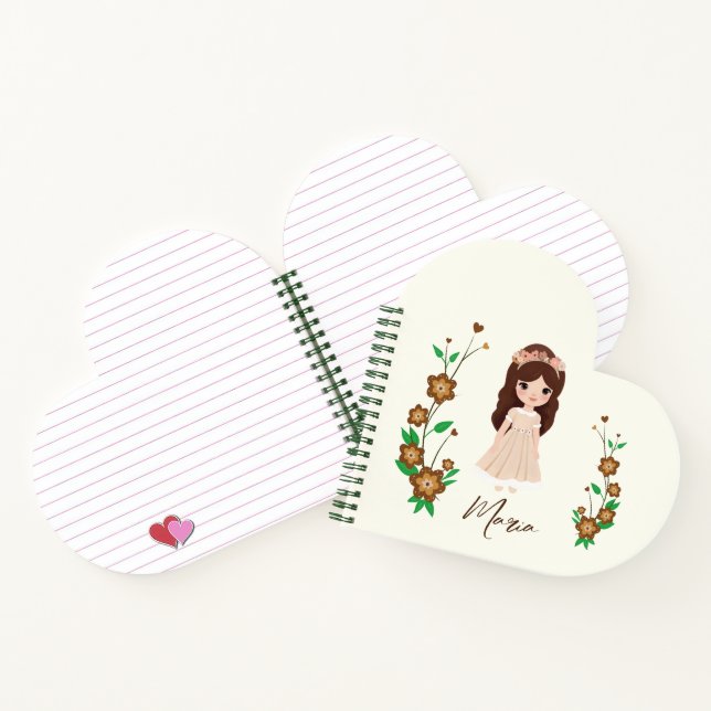 Little girl with flowers notebook (Inside)