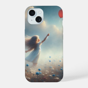 Little Girl With Red Balloon iPhone 15 Case