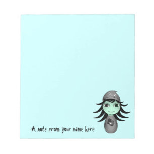 Little girl zombie notepad