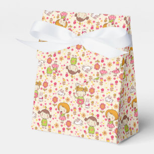 Little Girls and Springtime Flowers Tent Favour Bo Favor Box