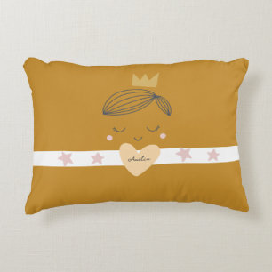 Little Girls Boho Princess Accent Pillow