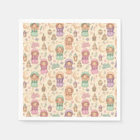 Little Girls Colourful Eid Mubarak Napkins