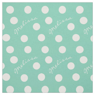 Little Girls Custom Name and Colour Polka Dot Fabric