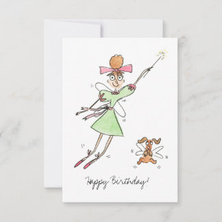 Little girl's fairy birthday card