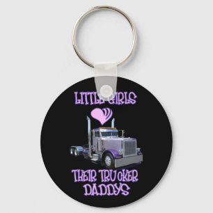 Little Girls Love Their Trucker Daddy&amp;apos;s Keychain