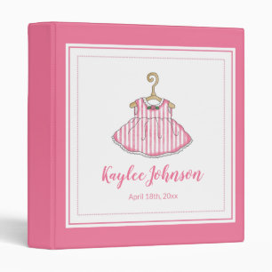 Little Girl's Pink Dress - Baby Shower Binder