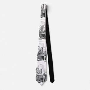 Little girls playing house etching tie