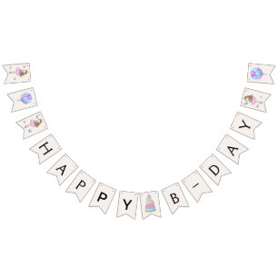 Little Girl's Princess Birthday Bunting Flags