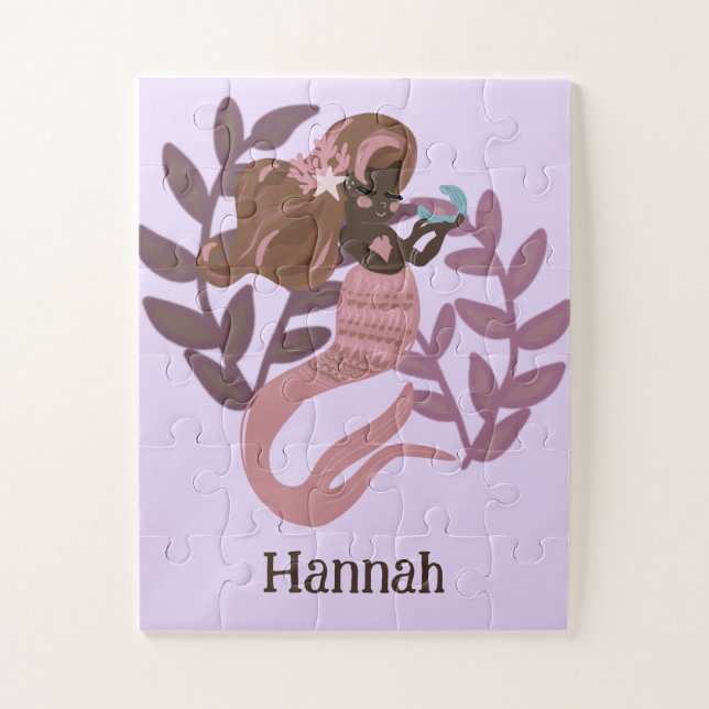 Little Girls Princess Mermaid  Jigsaw Puzzle (Vertical)