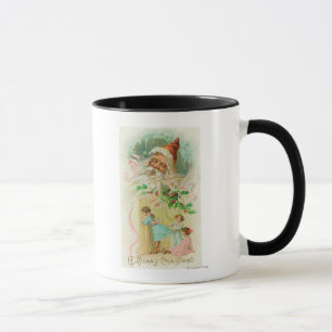 Little Girls Spying through Bedroom Door Mug