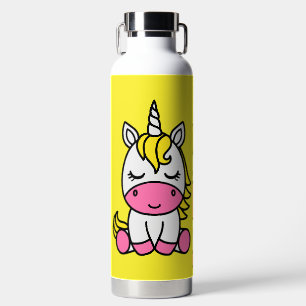 Little Girls Unicorn Back To School Water Bottle
