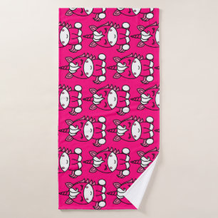 Little Girls Unicorn Pony Bath Towel