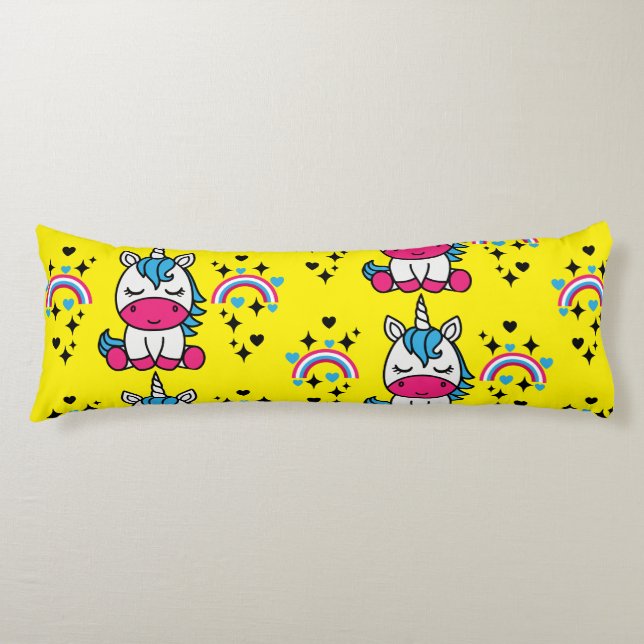Little Girls Unicorn Pony Body Pillow (Front)
