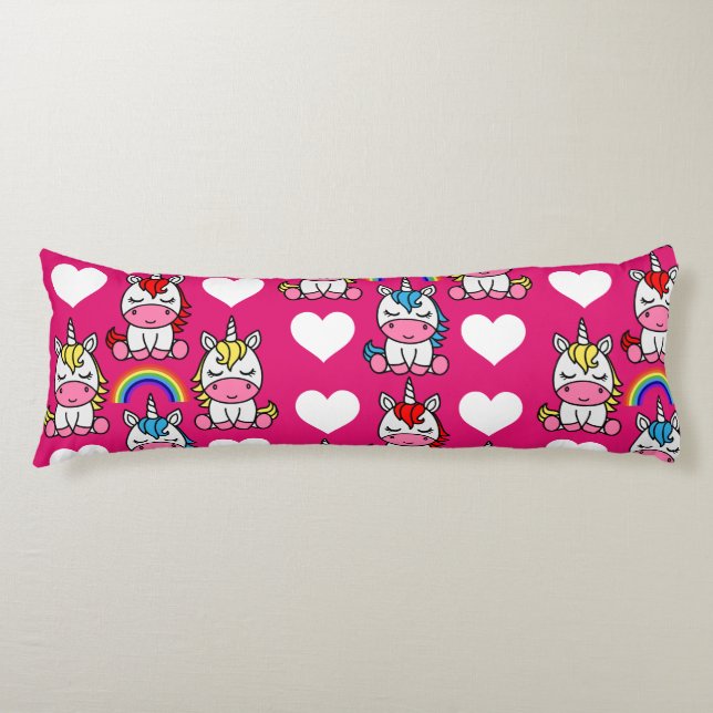 Little Girls Unicorn Pony Body Pillow (Front)