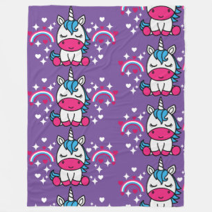 Little Girls Unicorn Pony Fleece Blanket