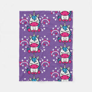 Little Girls Unicorn Pony Fleece Blanket