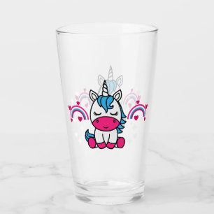 Little Girls Unicorn Pony Glass