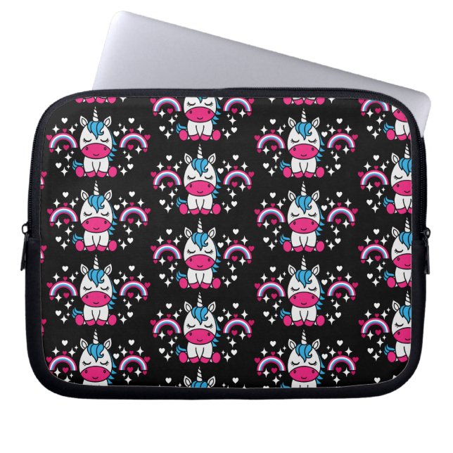 Little Girls Unicorn Pony Laptop Sleeve (Front)