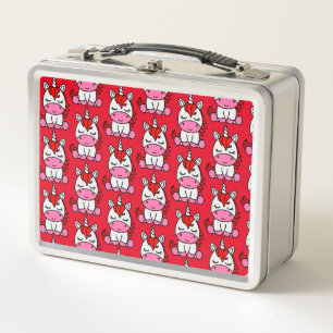 Little Girls Unicorn Pony Metal Lunch Box