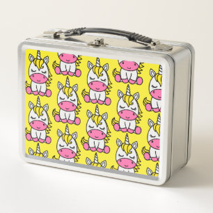 Little Girls Unicorn Pony Metal Lunch Box