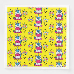 Little Girls Unicorn Pony Napkin