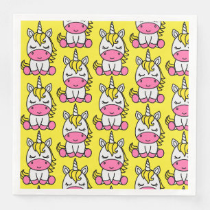 Little Girls Unicorn Pony Napkin