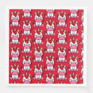 Little Girls Unicorn Pony Napkin